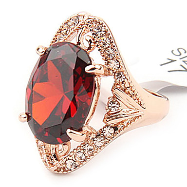 Элегантный Красный Rhinestone кольца