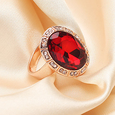 Циркон Rhinestone красное кольцо (случайный цвет)