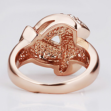 Swarovski Crystal-SWAROVSKI ELEMENTS зеленой меди 18KRGP кольцо LKN18KRGPR081