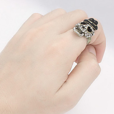 (1 шт) Сладкий Женская Серебряные Rhinestone Кольца