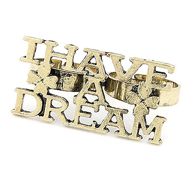 Элегантная мода Have A Dream двойного кольца кольца сплава