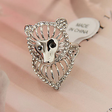 Прекрасная форма Fox сплава Rhinestone Кольца (Random Color)