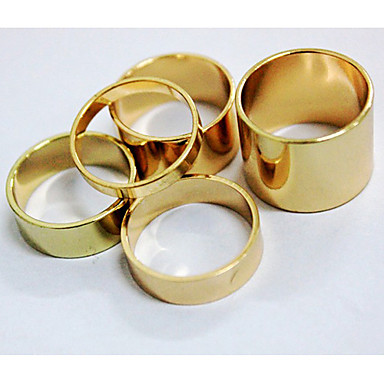5шт Панк Мужская Многоцветный Сплав Midi Ring (7 #)