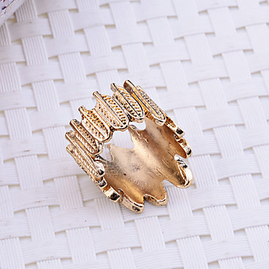 Lureme Vintage Gold Проба пера листьев кольцо