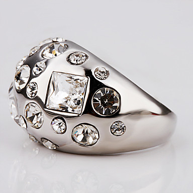 Swarovski Crystal-SWAROVSKI ELEMENTS зеленой меди 18KRGP кольцо LKN18KRGPR118