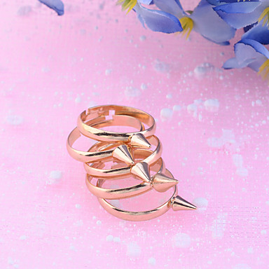 Lureme 5 штук позолоченные заклепки RING SET