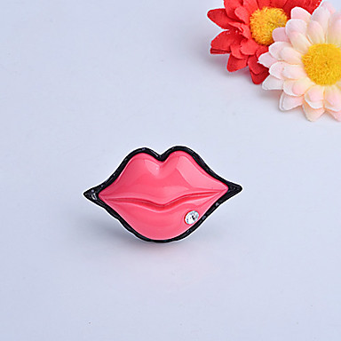Алмазный оформлен акриловые  Lips Сплав кольцо (регулируемая)