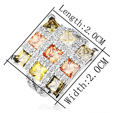 Циркон-циркона зеленого кольца медных 18KRGP LKN18KRGPR198
