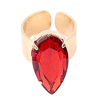Женские День подарков Water Drop Rhinestone Заявление Кольца (больше цветов) (1 шт)