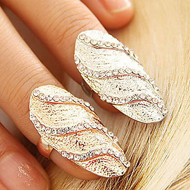 (1 шт) Волнистые Diand Ring Nails (золото, серебро)