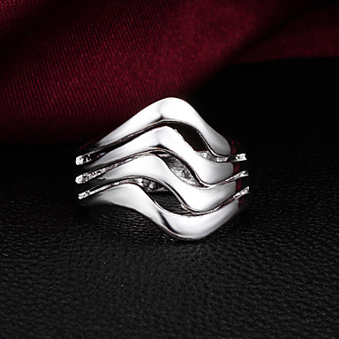 подарок для подруги европейской посеребренной выдалбливают выписки кольца (1 шт)