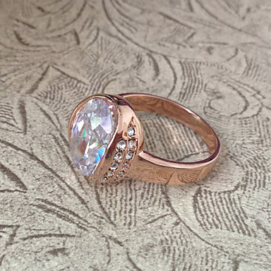 Женская мода Белый Кристалл кольцо (1 шт)