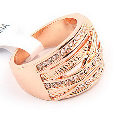 Мода сплава Rhinestone золота кольцо