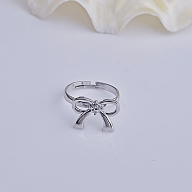 Rhinestone инкрустированные Лук Set Регулируемые кольца сплава