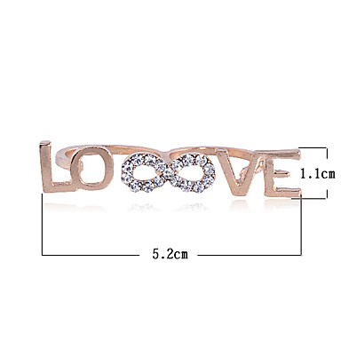 Любовь бриллиантами двухместный Ring Finger