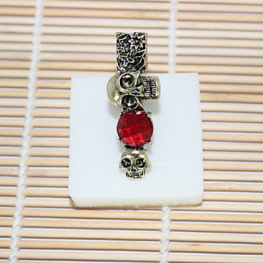 Vintage Бициклические Skull Ring Pattern Циркон