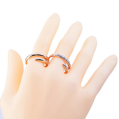 Lureme Twisted двойной набор кольца (разных цветов и размер)