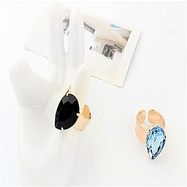 Женские День подарков Water Drop Rhinestone Заявление Кольца (больше цветов) (1 шт)