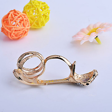 Мужская бриллиантами Змея-Shaped Двухместный Ring Finger