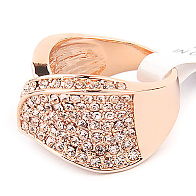 Изысканный Золотой Кристалл кольцо