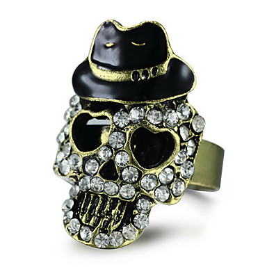 (1 шт) Сладкий Женская Серебряные Rhinestone Кольца
