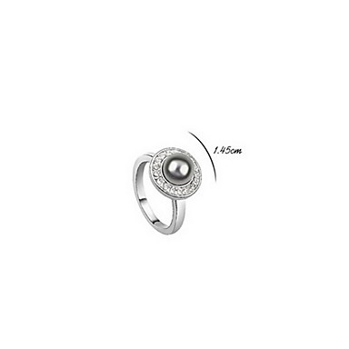 Серебряный позолоченный сплав Циркон Pearl Сатурн условного звонка (случайный цвет)