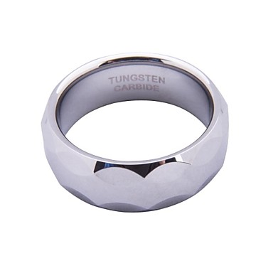 Мода Мужская полированный Грановитая вольфрама полосы кольца (1Pc)