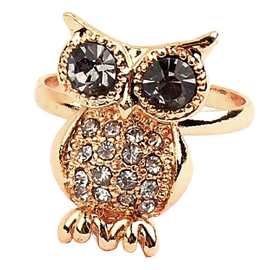 Sweet Стиль Сова Rhinestone Открытое кольцо