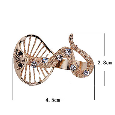 Сплав Циркон Cobra Pattern Регулируемая Дважды Кольца