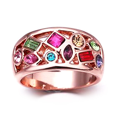 Сладостных Женские многоцветный Rhinestone Заявление Кольца (1 шт) размер 7