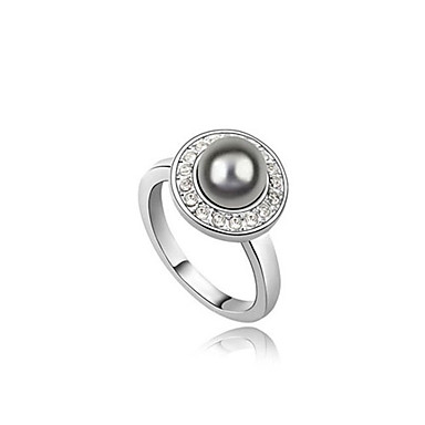 Серебряный позолоченный сплав Циркон Pearl Сатурн условного звонка (случайный цвет)