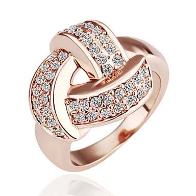 Swarovski Crystal-SWAROVSKI ELEMENTS зеленой меди 18KRGP кольцо LKN18KRGPR081