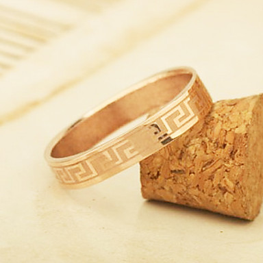 Розовое золото Great Wall Square Ring (разные размеры)