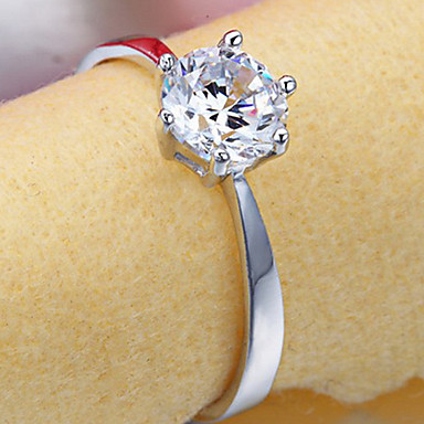 (1 шт) Классический женский Прозрачные кольца Rhinestone