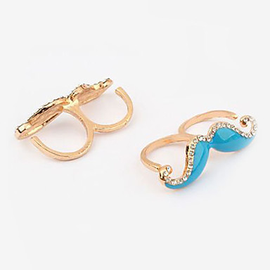 Усы Pattern Красочные Двухместный Ring Finger (разных цветов)