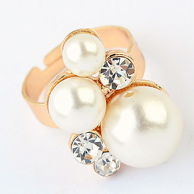 Корея Стиль Перл Adjustble кольцо