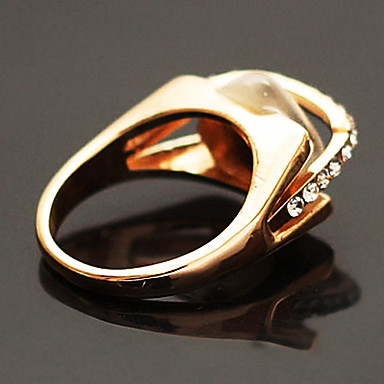 Мода очаровательной Ring Gem горный хрусталь (Random Color)