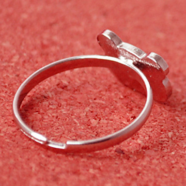 S0Bz Полный кристаллы Rhinestone Серебряные Прекрасные Panda смазливая животных Finger Ring