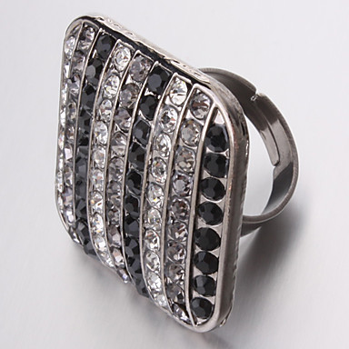 Rhinestone Aquare Регулируемые кольца