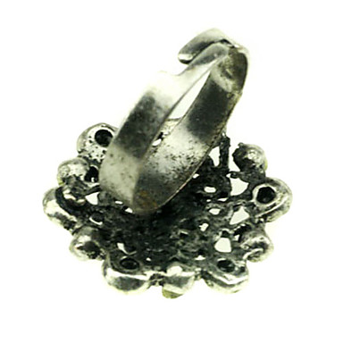 Сплава год сбора винограда Циркон Цветочный узор кольцо