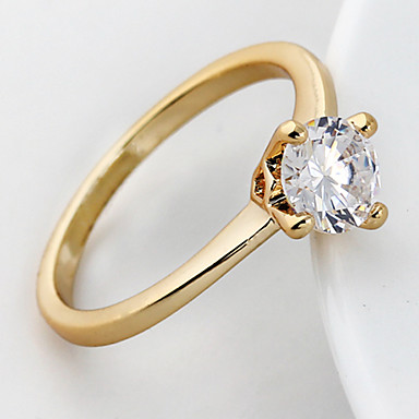 Позолоченные кольца циркон бронзовые J1104