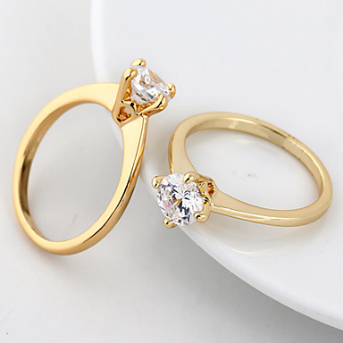 Позолоченные кольца циркон бронзовые J1104