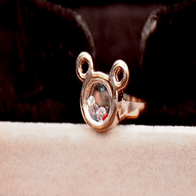 Сладостных женский день подарков Многоцветный Кристалл Микки Заявление Кольца (золото) (1 шт)