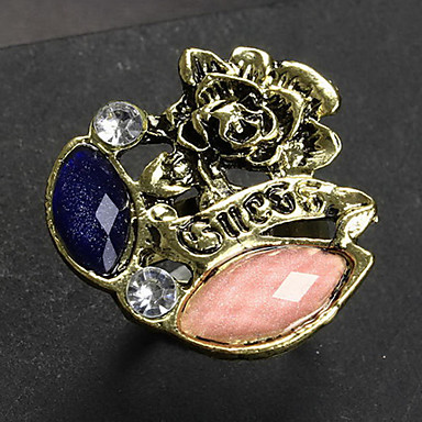 (1 шт) Vintage Женские Rhinestone Кольца (Королевский синий, красный)