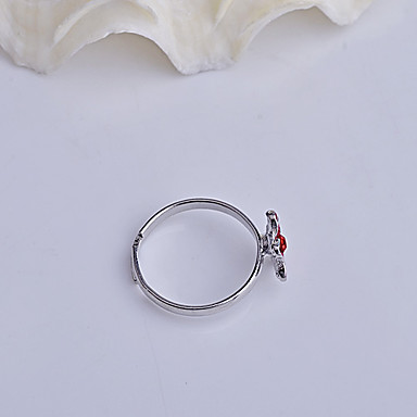 Rhinestone инкрустированные цветочный узор Регулируемая Set кольцо сплава