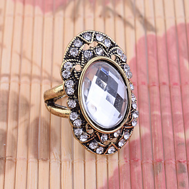Lureme Vintage Полный кристаллов Rhinestone кольцо