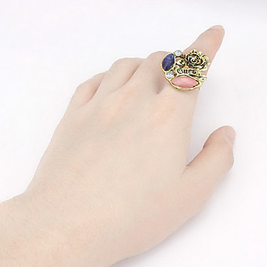 (1 шт) Vintage Женские Rhinestone Кольца (Королевский синий, красный)