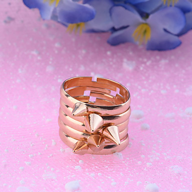 Lureme 5 штук позолоченные заклепки RING SET