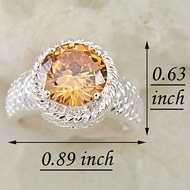 (1 шт) Шампанское женская мода Multi-Каменное кольцо (Champagne)