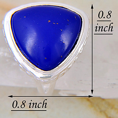 (1 шт) женская мода королевский синий бирюзовый кольцо (Royal Blue)